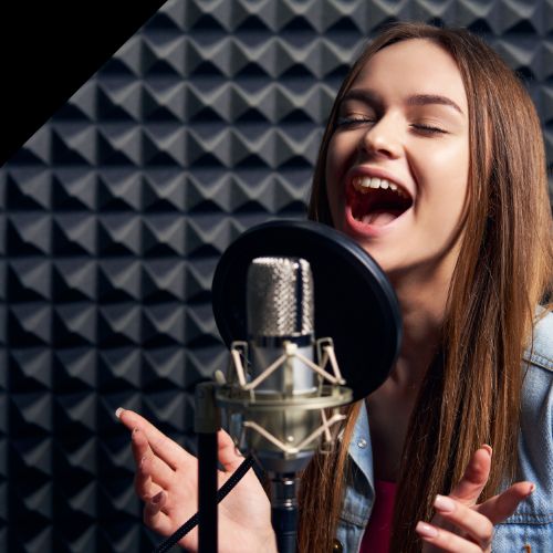 chanteuse en studio